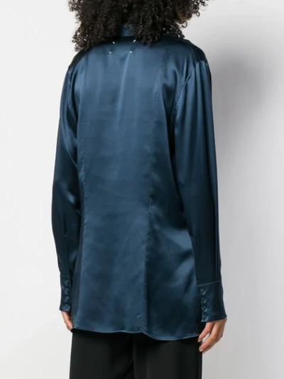 Shop Maison Margiela Fitted Shirt In Blue