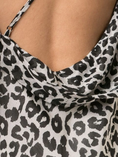 Shop Michelle Mason Leopard Print Slip Dress - Neutrals
