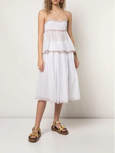 Shop Cecilie Bahnsen Rosie Skirt In White
