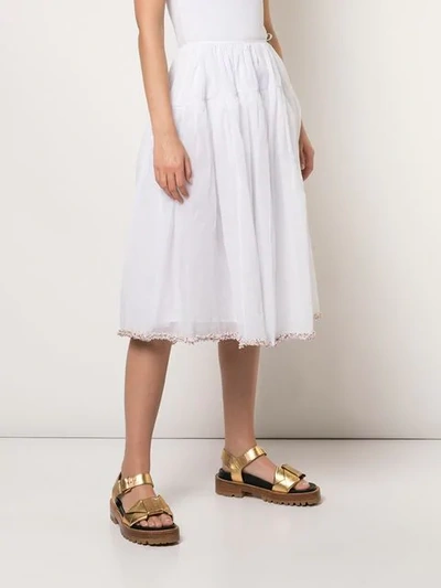 Shop Cecilie Bahnsen Rosie Skirt In White