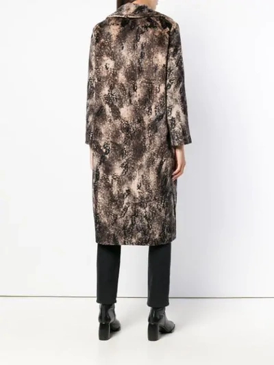 Shop Avant Toi Animalier Printed Coat - Black