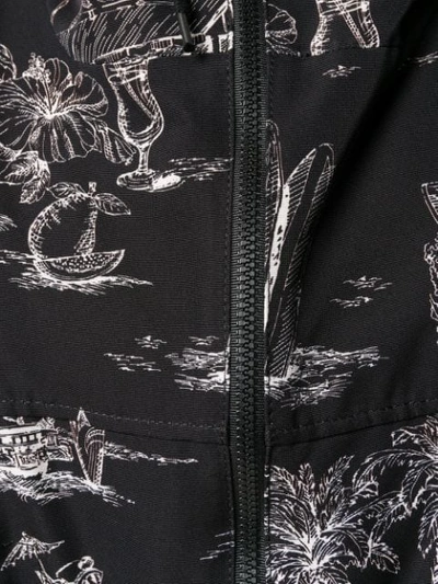 Shop N°21 Palm Trees Hooded Jacket In Black