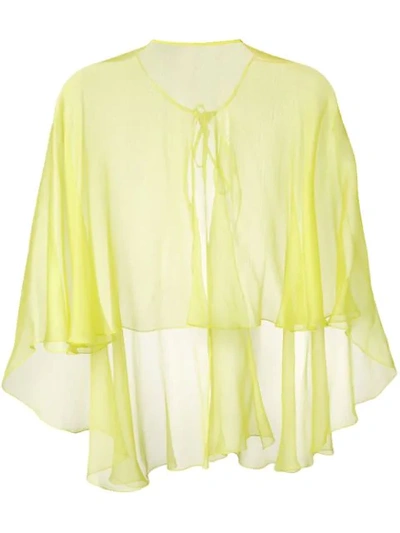 MARIA LUCIA HOHAN HOHAN CAPE BLOUSE - 黄色