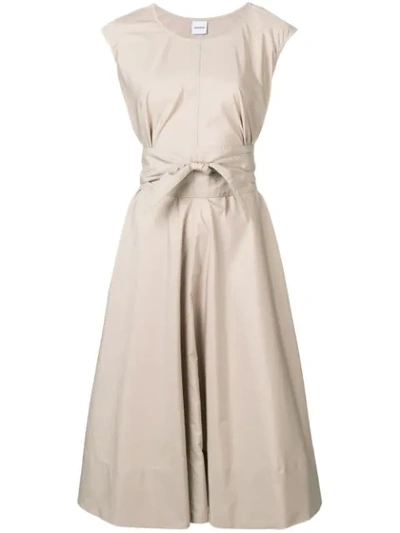 Shop Aspesi Flared Midi Dress In Neutrals