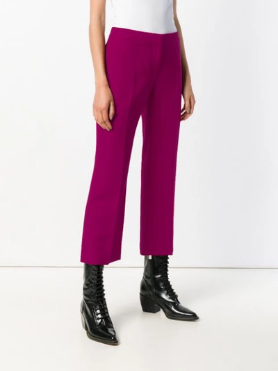 Shop Alexander Mcqueen Cropped Tailored Trousers In Pink