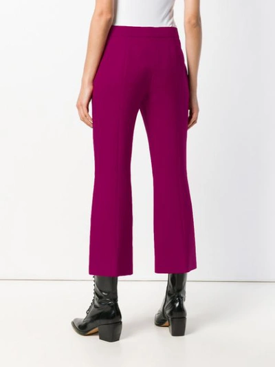 Shop Alexander Mcqueen Cropped Tailored Trousers In Pink