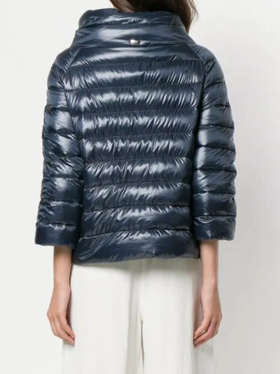 HERNO 绗缝鹅绒夹克 - 蓝色