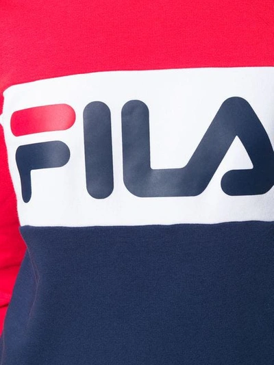 Shop Fila Logo Print Sweatshirt In Blue