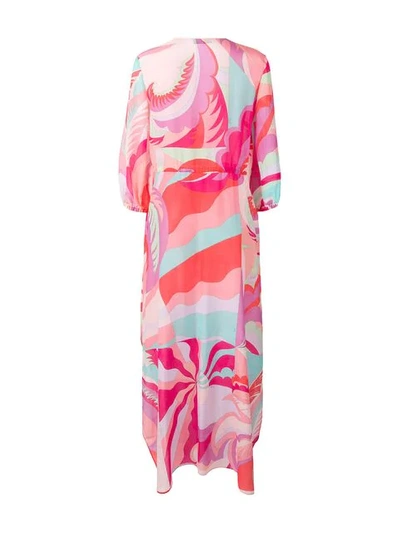 Shop Emilio Pucci Acapulco Print Long Beach Dress In Pink