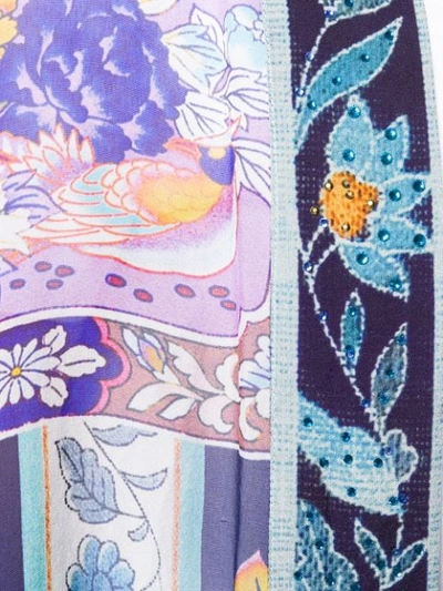 Shop Camilla Floral Printed Kimono In Blue