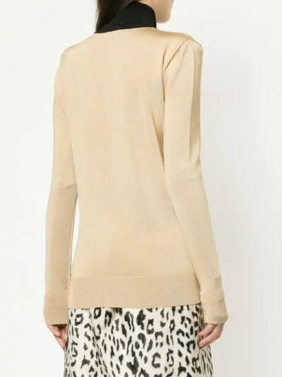 Shop Stella Mccartney Zipped Fitted Jacket In Brown