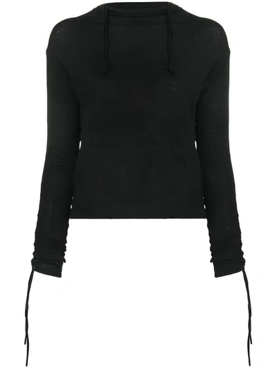 Shop Andrea Ya'aqov Turtle Neck T In Black