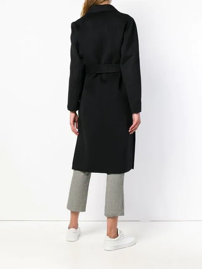 Shop P.a.r.o.s.h Long Sleeved Coat In Black