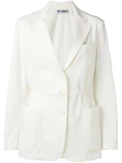Shop Barena Venezia Tailored Structured Blazer In White