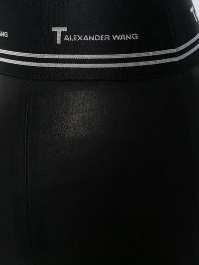 Shop Alexander Wang T Leather Logo Leggings In Black
