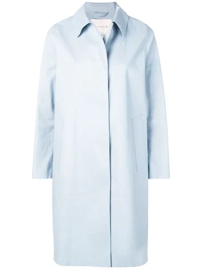 Shop Mackintosh Pale Blue Bonded Cotton Coat Lr-020