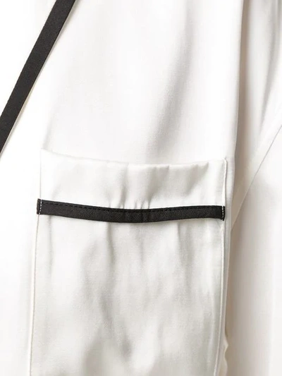 Shop Haider Ackermann Satin Pyjama Shirt In White