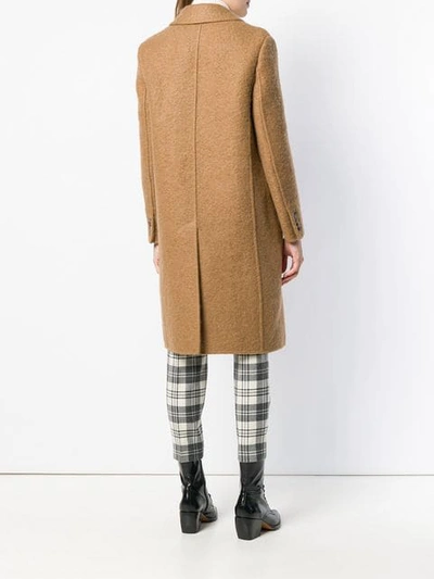 Shop Ermanno Scervino Double Breasted Coat In Brown