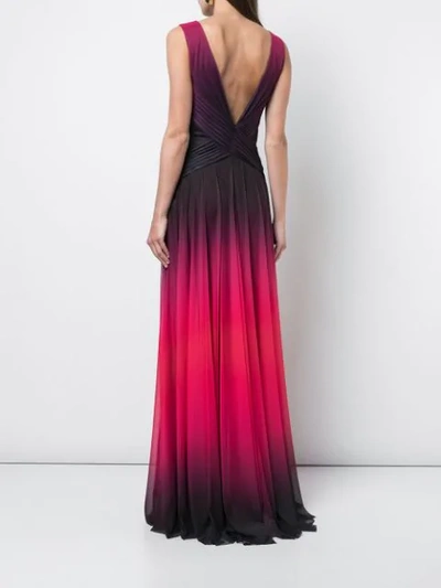 Shop Tadashi Shoji Ombré Evening Dress In Pink