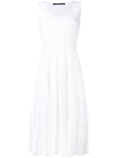 Shop Antonino Valenti Ruffled Midi Dress In White