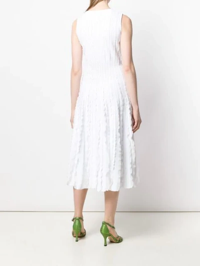 Shop Antonino Valenti Ruffled Midi Dress In White