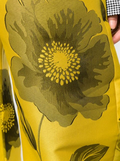 Shop Marques' Almeida Marques'almeida Floral Printed Trousers - Yellow