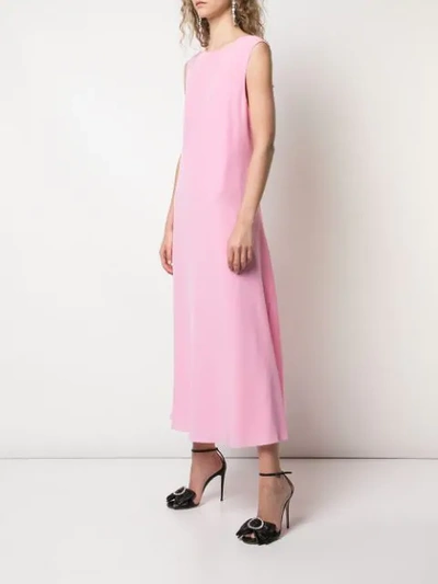 Shop Rochas Tie-back Maxi Dress In Pink