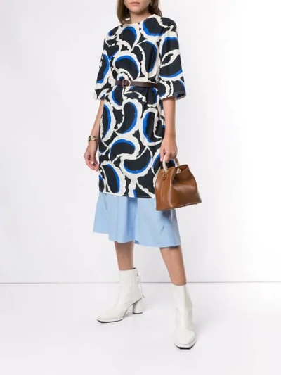 Shop Marni Teardrop Print Dress In Blue