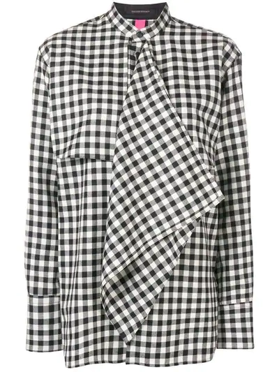 Shop Y's Gingham Check Shirt In Black