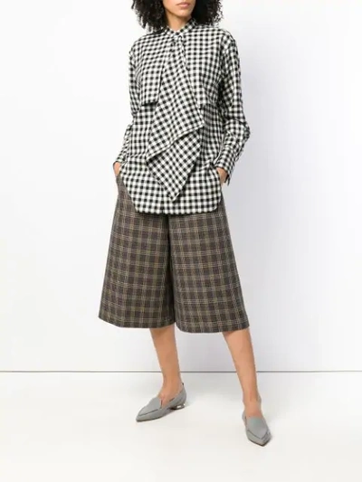 Shop Y's Gingham Check Shirt In Black