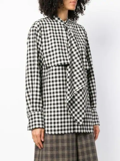 Shop Y's Gingham Check Shirt In Black