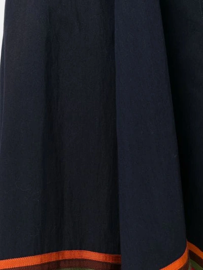 Shop Jw Anderson Contrast Trim Asymmetric Skirt In Blue