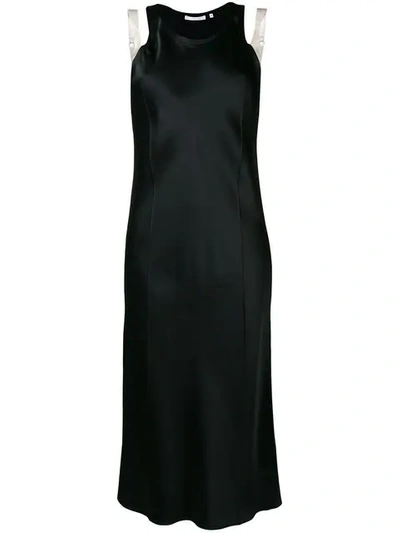 Shop Helmut Lang Sleeveless Midi Dress In Black