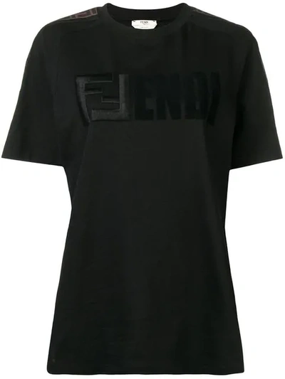 FENDI LOGO T恤 - 黑色