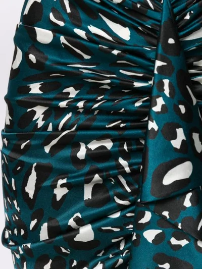 Shop Alexandre Vauthier Draped Detail Mini Skirt In Blue