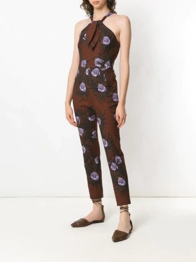 Shop Andrea Marques Printed Jumpsuit In Multicolour