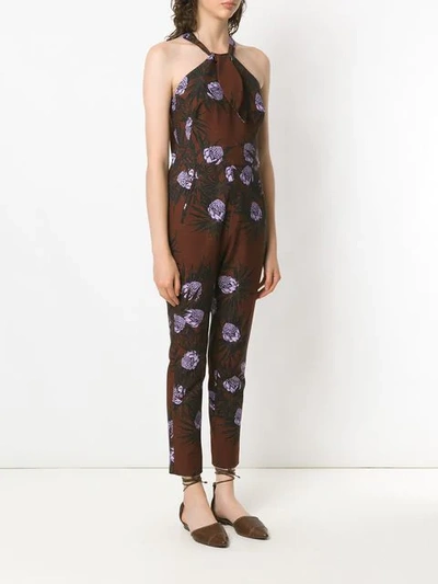 Shop Andrea Marques Printed Jumpsuit In Multicolour