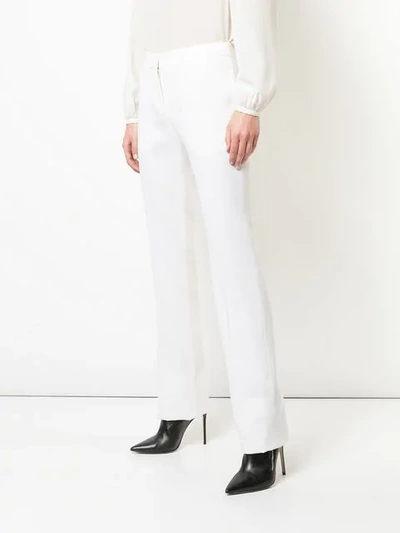 ALEXANDER MCQUEEN BOOTCUT TROUSERS - 白色