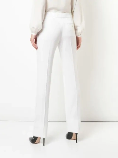 Shop Alexander Mcqueen Bootcut Trousers In White