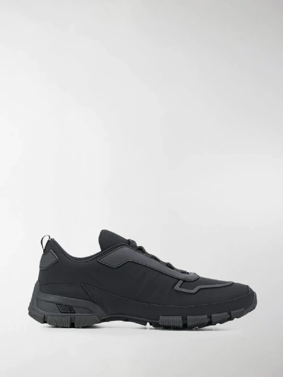Shop Prada Neoprene Sneakers In Black