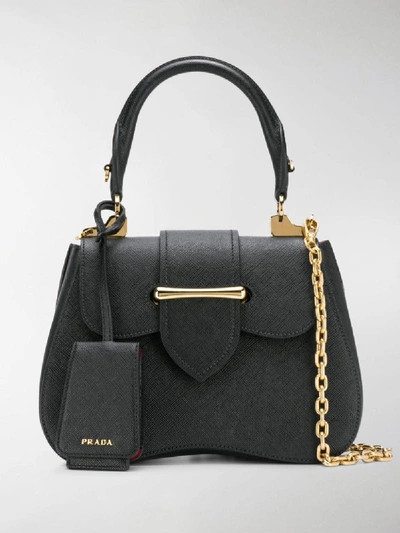 Prada Saffiano Top-Handle Bag - Black