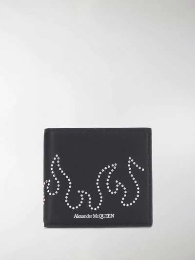 Shop Alexander Mcqueen Studded Bi-fold Wallet In Black