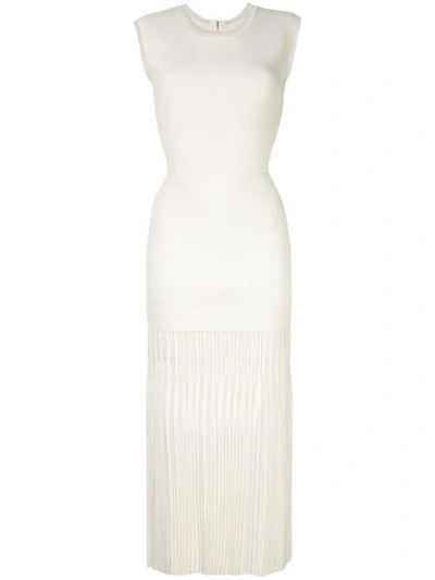 Shop Dion Lee Godet Pleat Dress In White