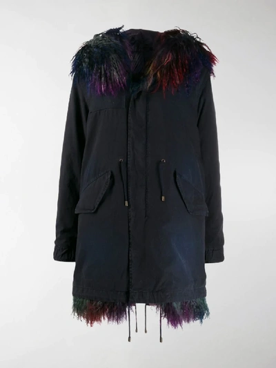 Shop Mr & Mrs Italy Shearling Parka In Blue