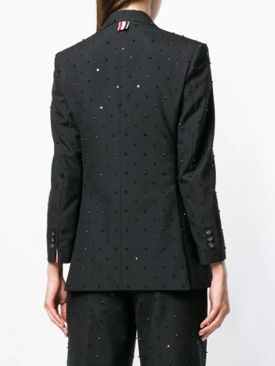 Shop Thom Browne Starry Night Sequinned Blazer In Black