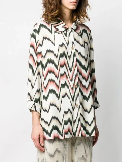 Shop Missoni Printed Oversized Shirt In Neutrals
