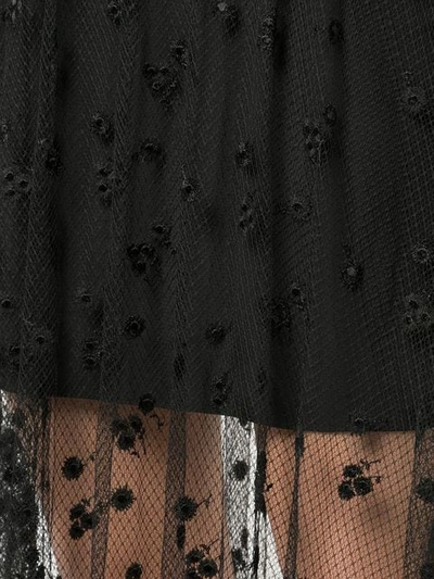 Shop Josie Natori Embroidered Skirt In Black