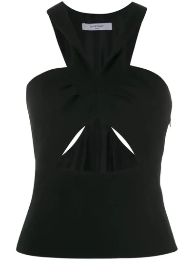 Shop Givenchy Cut Out Vest In Black