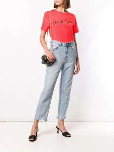 Shop Versace Sustainable  With Love T In Red