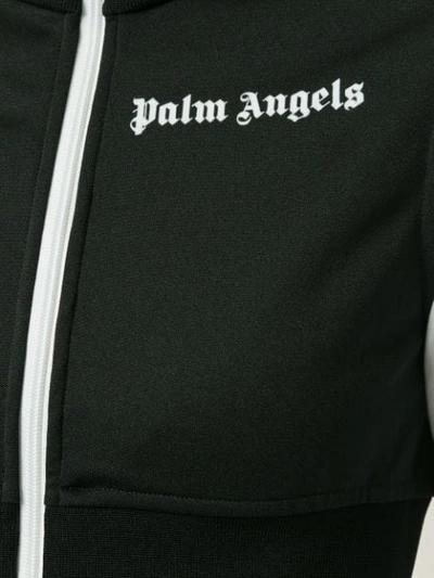 Shop Palm Angels Cropped Gilet Jacket In Black